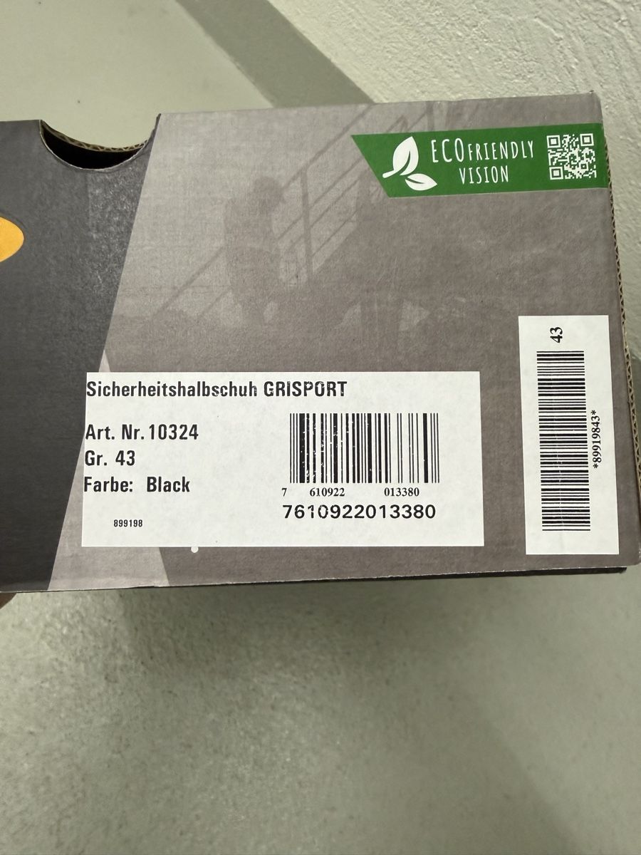 Scarpe da uomo: Sicherheitshalbschuh Grisport  Gr. 43 – Nuovo e nell'imballaggio originale da Mönchaltorf venduto da xhedea_15 4