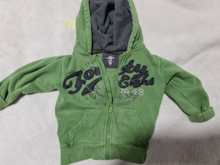 Veste à capuche verte 80cm
