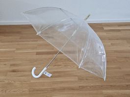 Durchsichtige Regenschirme farbig Kunstoffgr.