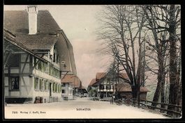 AK Lützelflüh, Straßenpartie im Ort mit Gasthaus