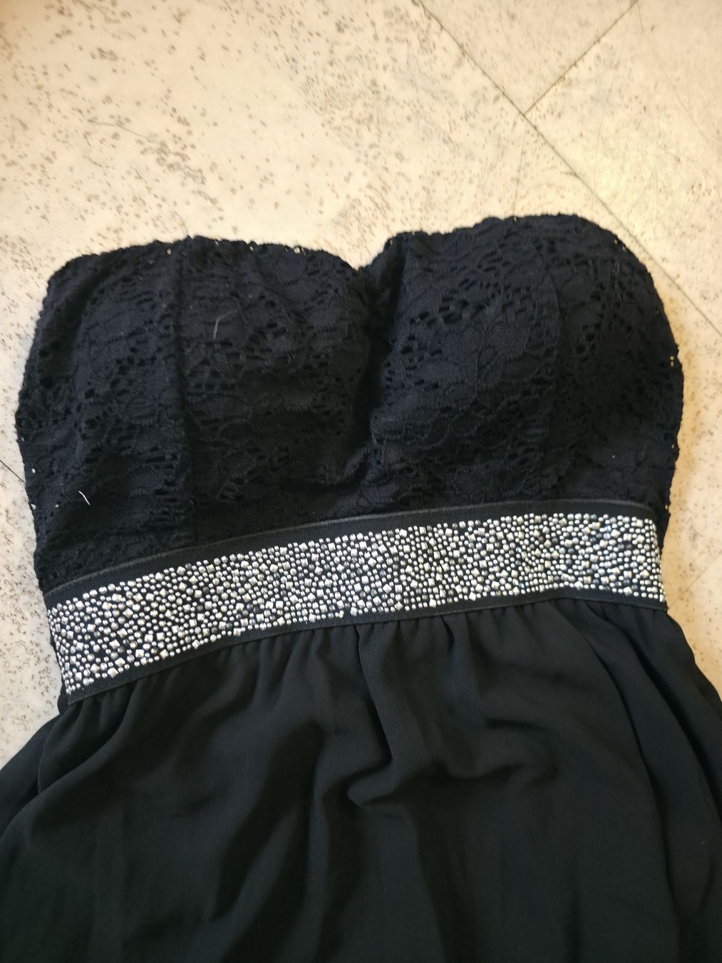 Vestiti: Elegantes schwarzes Kleid mit Spitze & Steinen  – Nuovo (secondo la descrizione) da Birrhard venduto da 123Bluemekopf123 1