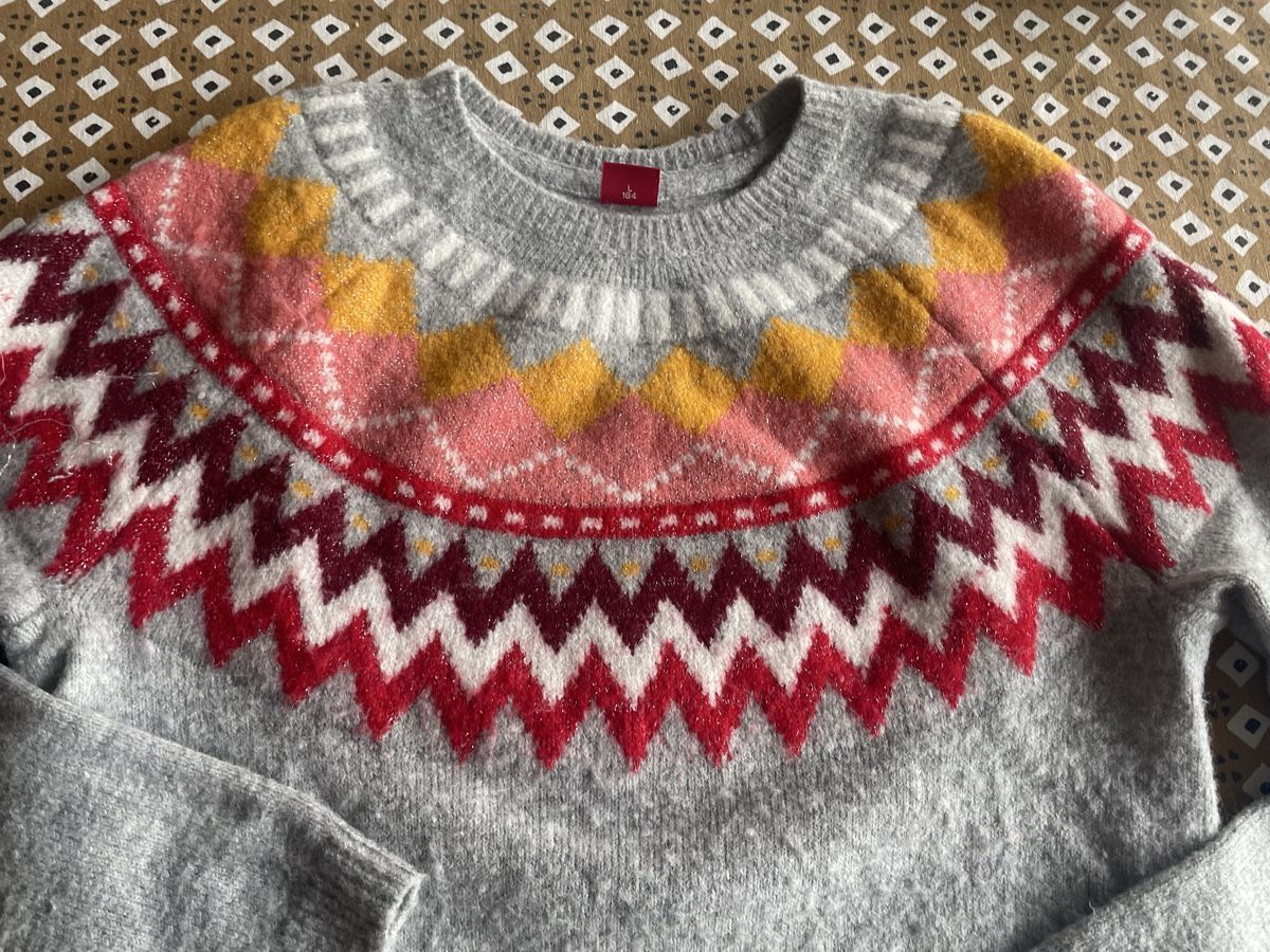 S.Oliver Pulls et sweat-shirts: s.Oliver Pullover grau mit Norwegermuster Gr. 164 – D'occasion à Bern par brup 2