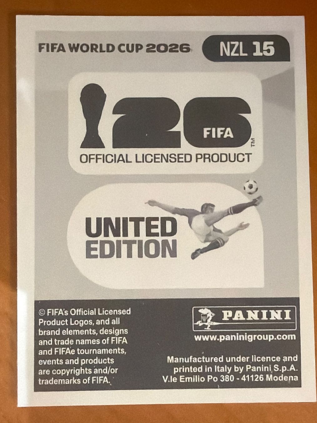 Panini Carte collezionabili: Panini NZL15 – Nuovo (secondo la descrizione) da Susten venduto da Rechnun 1