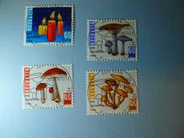 1994 Pro Juventute ET Vollstempel J332 - J335 Pilze