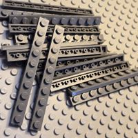 Lego 15x Platten 1x10 (4477) dunkelgrau