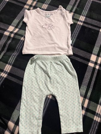 T-Shirt- und Leggings-Set, Hasen-Design, Größe 68