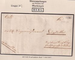 BERG seltener Einzeiler auf Brief !!