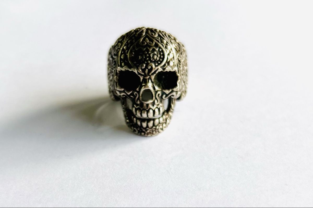 Anelli: Silberring 925er Totenkopf Ringgrösse 58 – Usato da Emmenbrücke venduto da mel_7lqf 2