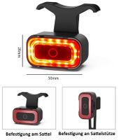 Rücklicht mit BREMS-SENSOR (Befestigung Sattelstütze/Sattel)