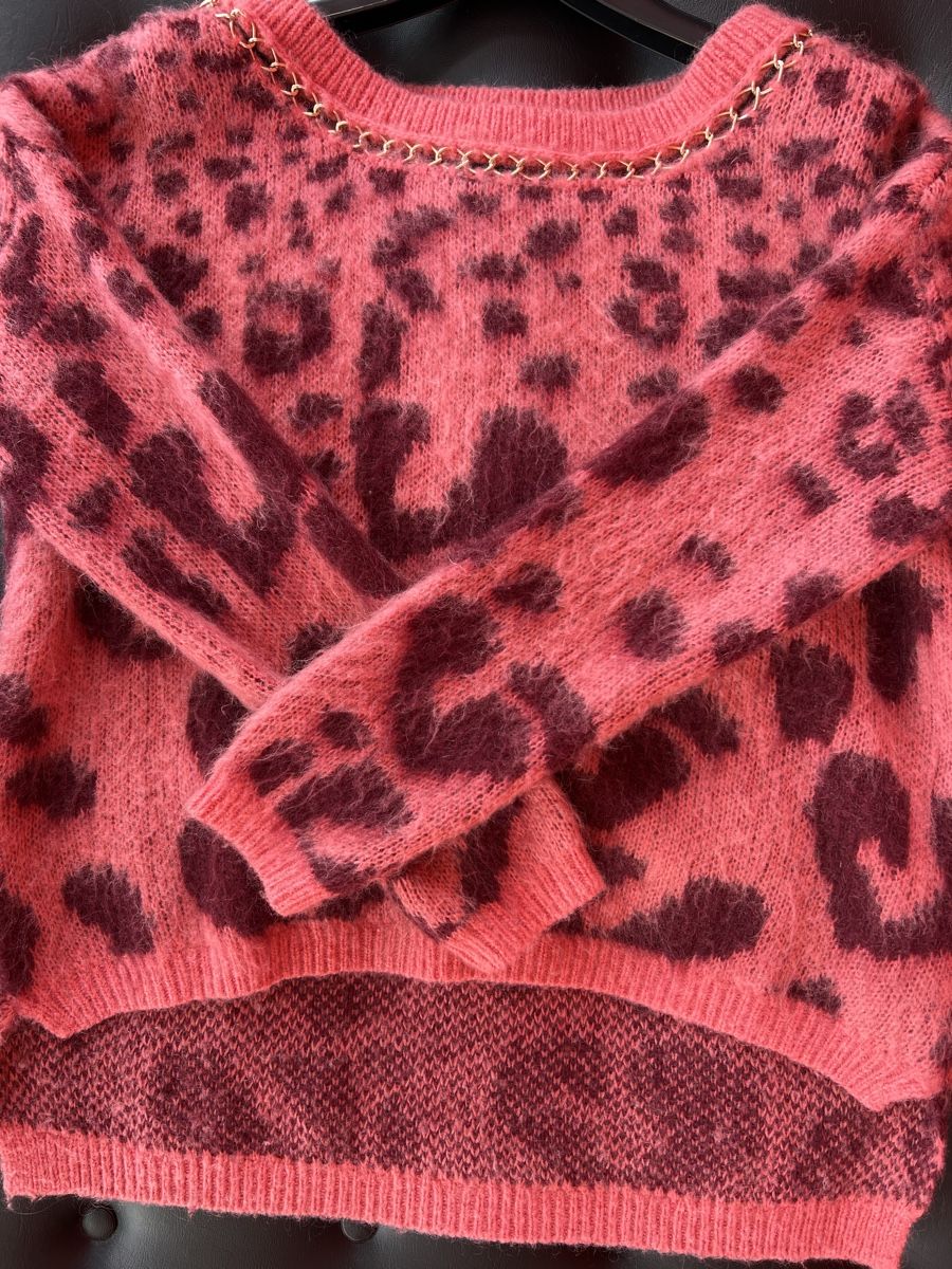 Twinset Maglioni & Felpe: Twin-Set Pullover pink mit Gepard Muster Grösse S – Usato da Zürich venduto da car_x52z 3