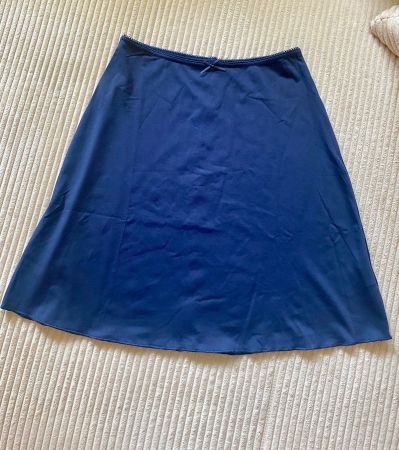 Shein Midi Jupe Rock Skirt Navy Dunkel Blau Blue XS NEU