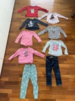 Mädchen Kleiderpaket Langarm und Jeans 110 / 116