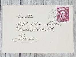 CL13 Enveloppe + Timbre Suisse 1949