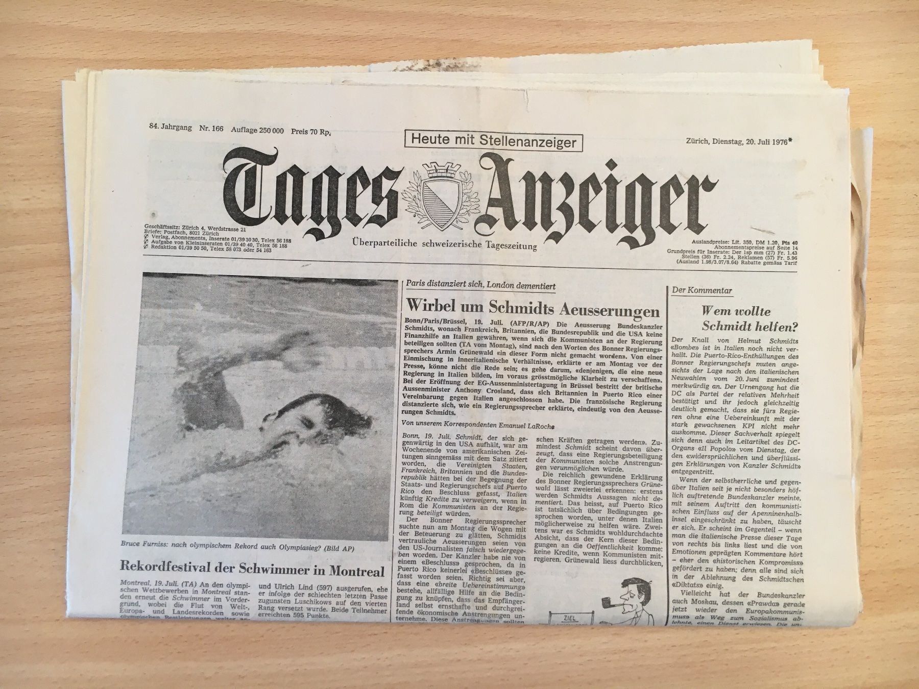 Zeitschriften & Magazine: Tagesanzeiger vom 20. Juli 1976 – Gebraucht aus Luzern von Jiggy_8898