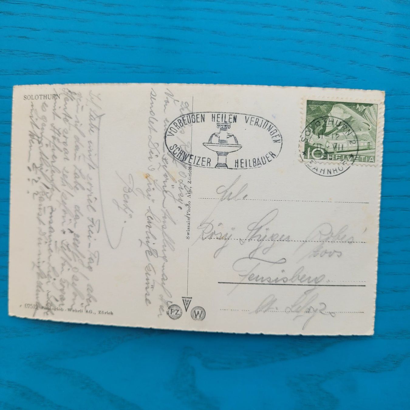 Cartoline postali: Solothurn 1953 – Usato da SCHÜBELBACH venduto da CoKaHa 1