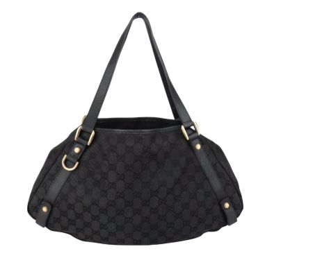 Gucci Handtasche schwarz Monogramm gebrauchter Zustand