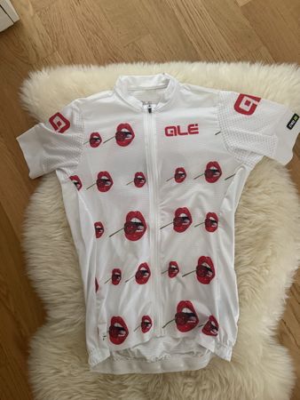 ALE Radtrikot Damen Weiss Grösse S mit Kirschenmotiv