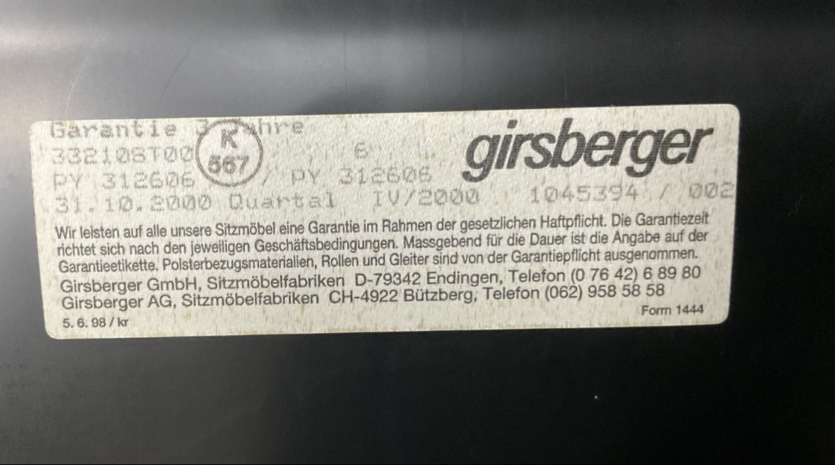 Girsberger Stühle: 6 freischwingende Stühle – Gebraucht aus Dänikon ZH von joroka 6