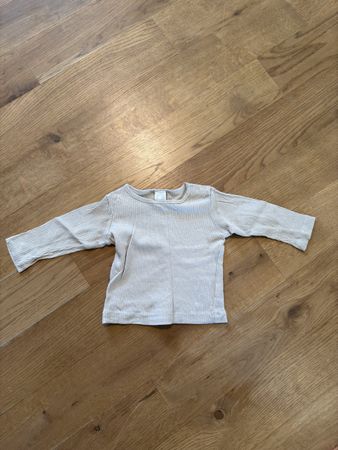 Hessnatur Langarmshirt / Leibchen, Gr. 62/68, mit Schurwolle