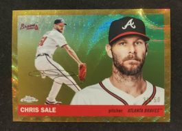 25 Braves Chris Sale Topps Chrome Platinum Gold 39/50