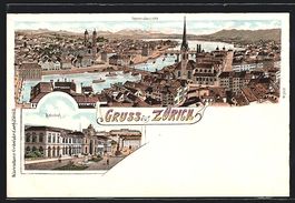 Litho Zürich, Generalansicht, Bahnhof