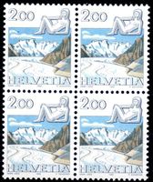 JUNGFRAU ALETSCHGLETSCHER 4ERBLOCK ** POSTFRISCH ** - DI175
