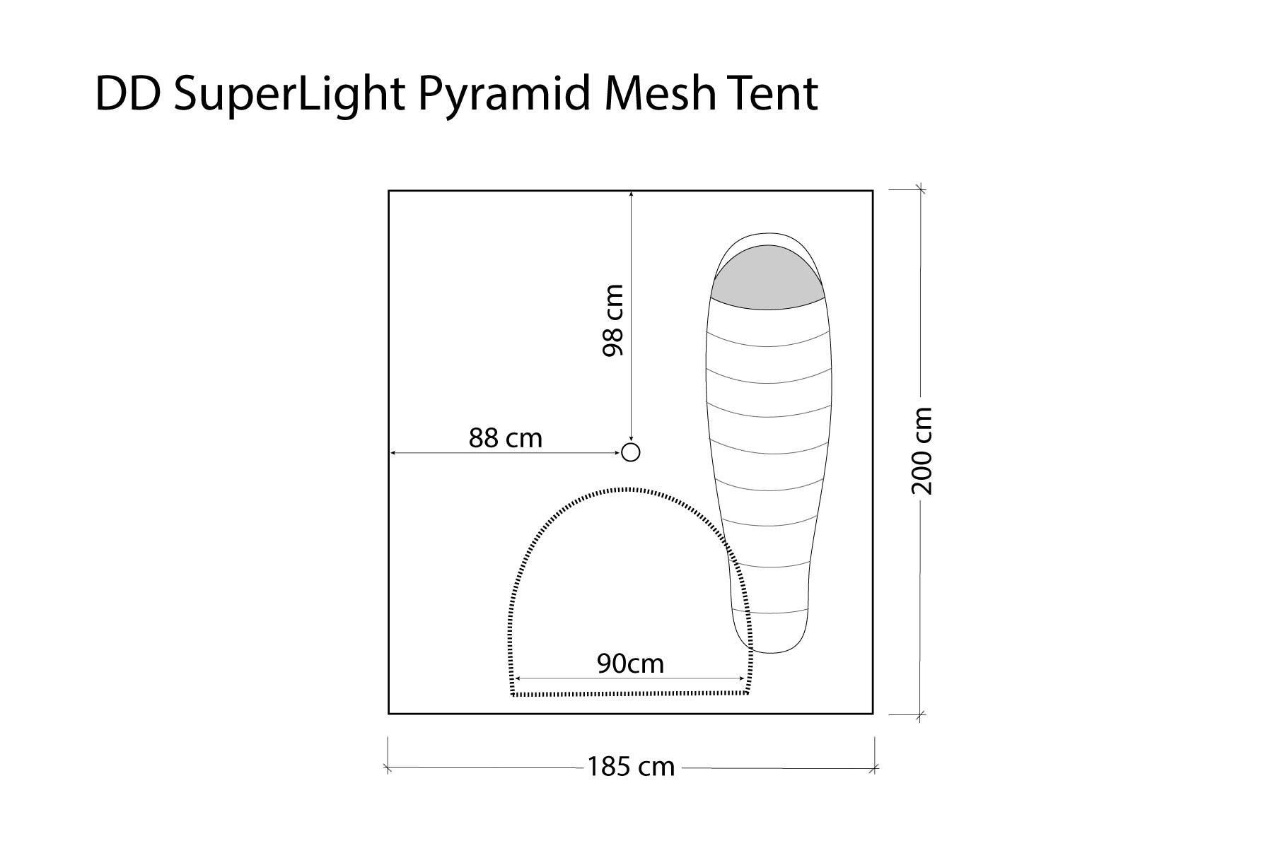 DD Hammocks Tende & Padiglioni: DD superlight pyramid mesh tent – Nuovo e nell'imballaggio originale da Tulln venduto da HaengemattenShop 6