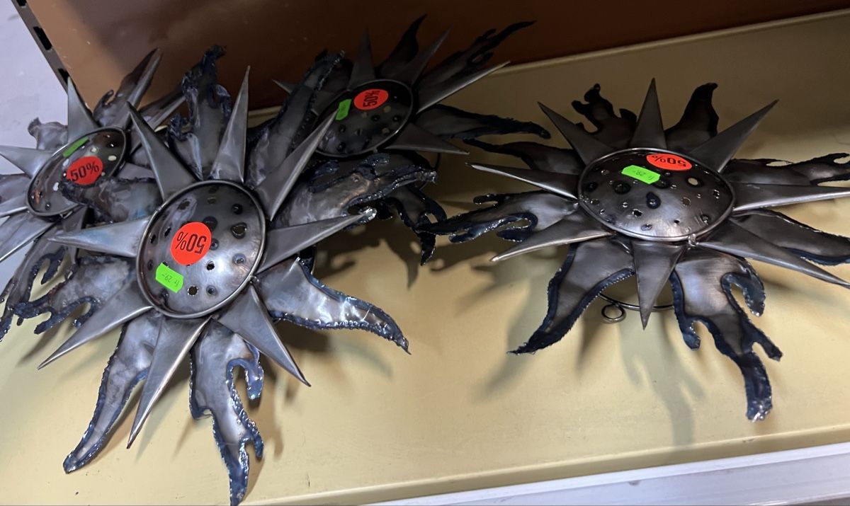 Tutte le decorazioni: Sonnen Wanddeko aus Metall - Handmade – Nuovo (secondo la descrizione) da Interlaken venduto da Skandalpreis 1