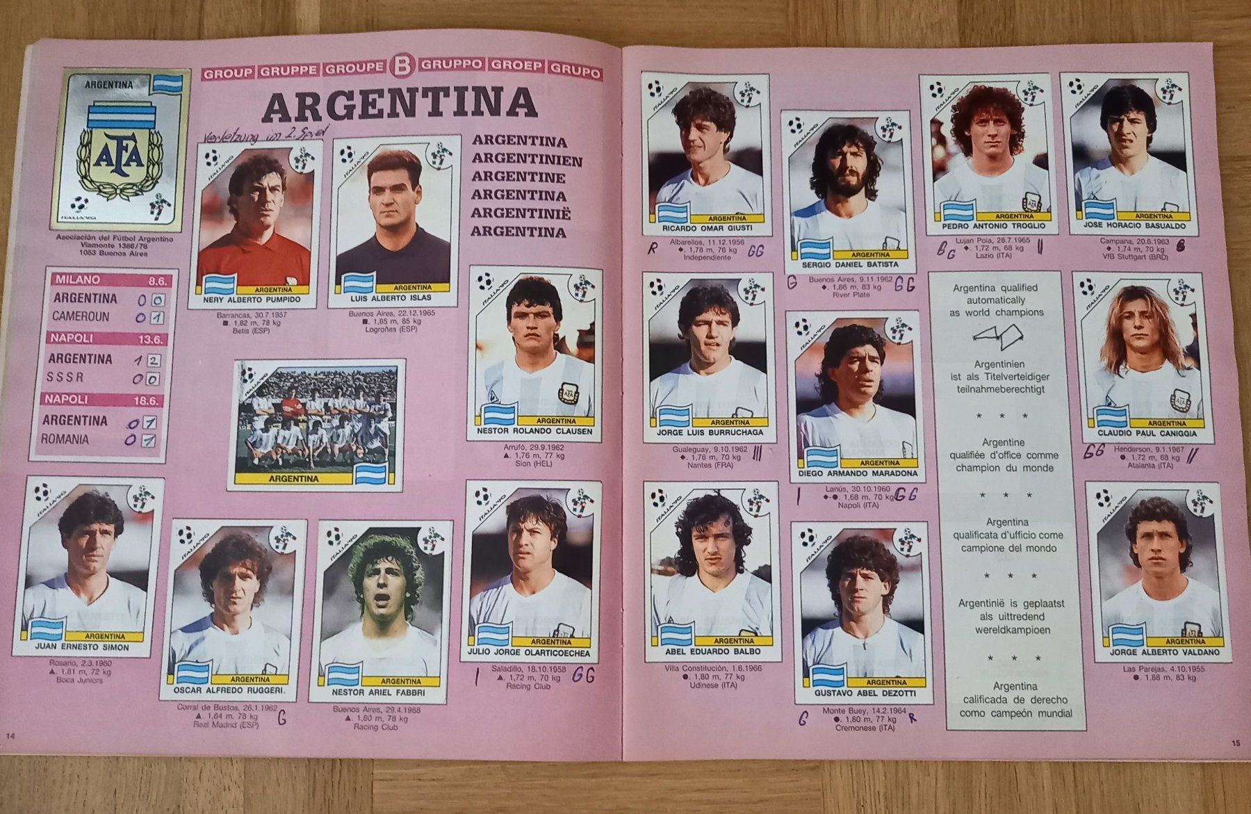Panini Album: Panini Italia 90 - komplett – Usato da zürich venduto da Maratonga 3