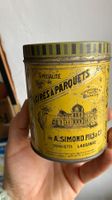 Cire parquet Blechdose Boite Simond Lausanne vintage