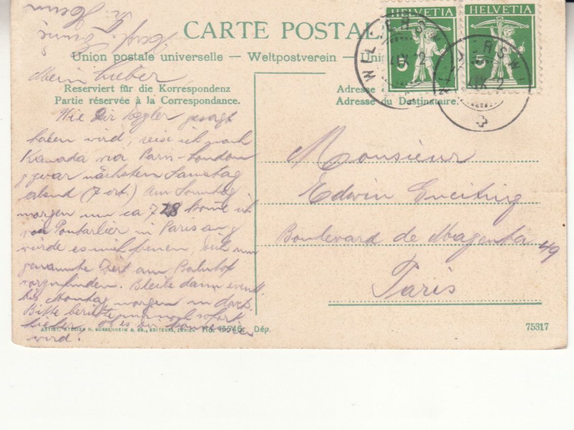 Cartoline postali: Wengernalp Kleine Scheidegg 1912 – Usato da Bürglen TG venduto da StampGraf 1
