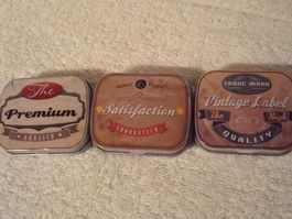 ❗Jetzt = 3.50 Fr. !!❗3x vers. Blechdosen mit Nostalgie Bild