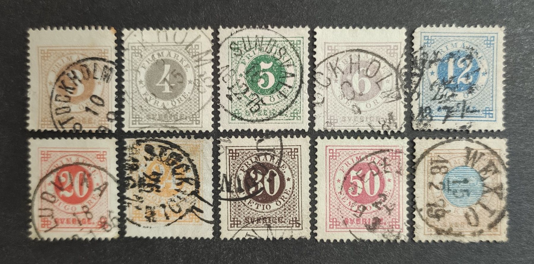 Tutti i francobolli: Schweden 1872-79, LoT gestempelt – Usato da Wil SG venduto da Zazal