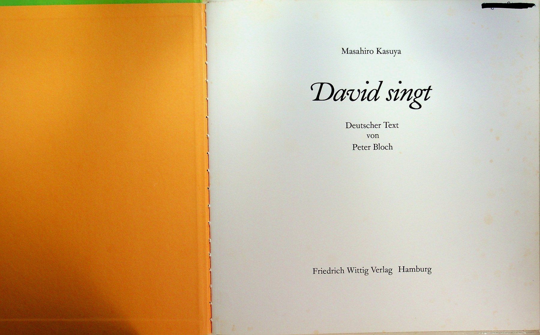 Libri: Masahiro Kasuya David singt Kinder Bilderbuch – Usato da Reitnau venduto da Zaomir 2