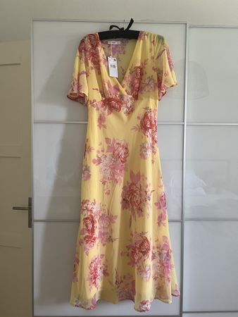 Yellow Floral Summer Midi Dress - New with Tags! 🌼