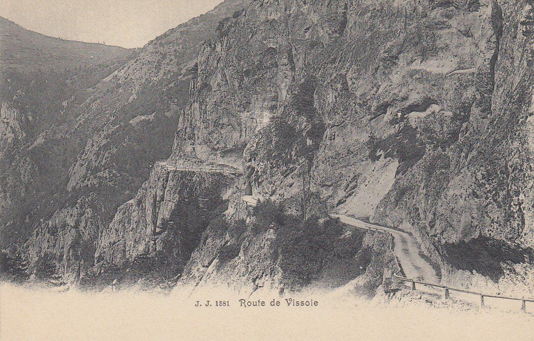 Cartes postales: Vissoie  VS  -    Route de VISSOIE       ca. 1900 – D'occasion à Brig par Valcards54
