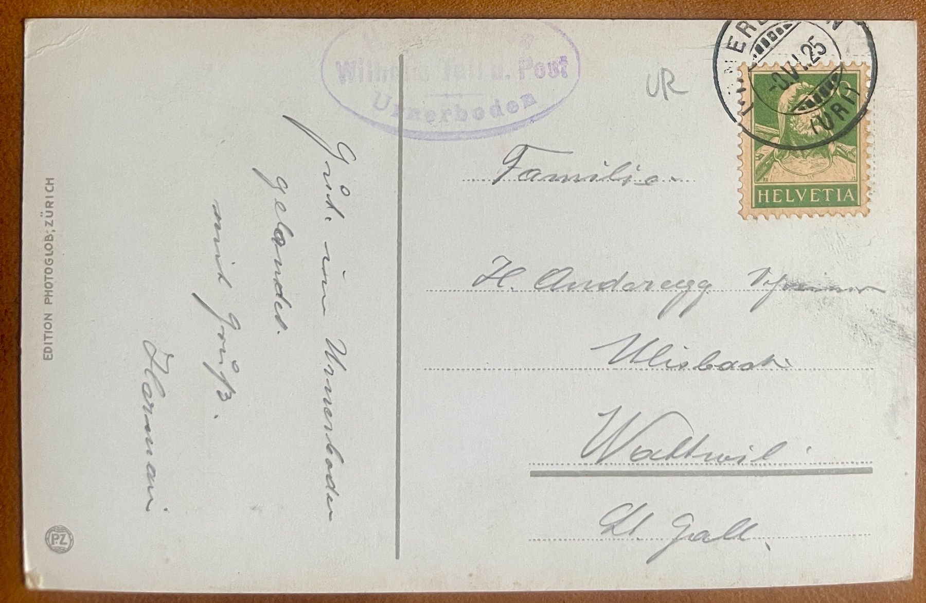 Cartoline postali: KLAUSENSTRASSE - 1925 – Usato da Lutry venduto da Ediego 1