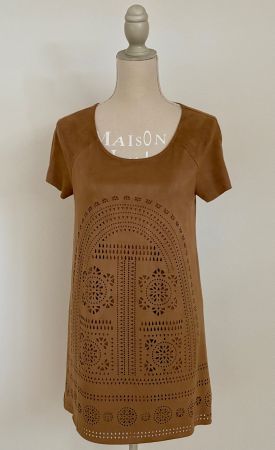 🤍 Tunika / Mini-Kleid von „H&M“, camel, Gr. XS/34 🤍