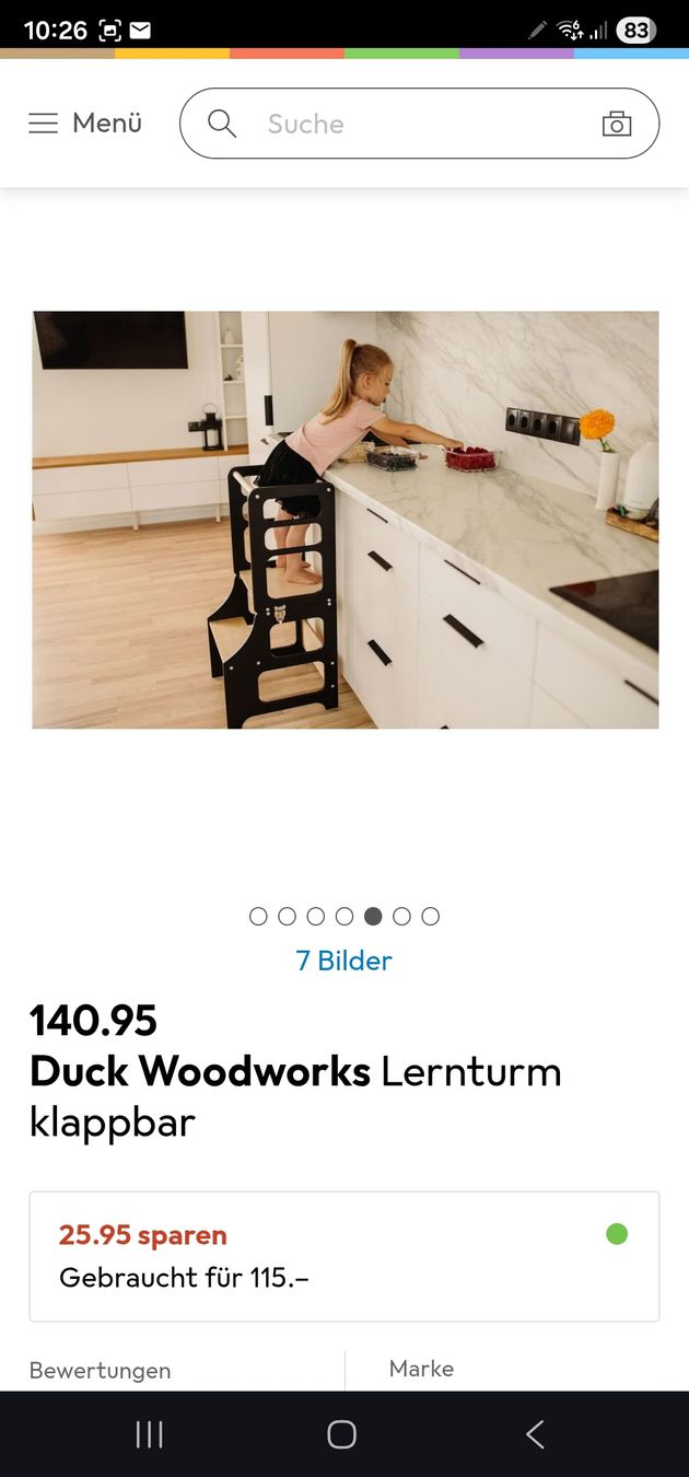 Hochstühle: Duck Woodworks Lernturm – Gebraucht aus Bottighofen von Luana1234. 8