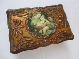 Florentiner Schatulle antik Raffael Madonna della Sedia