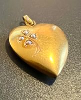 Gold-Anhänger 18K Herz mit Perlen