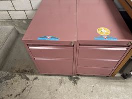 Büroschrank Metal rot 2 Stück 