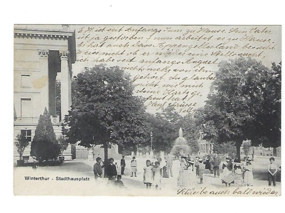 Cartoline postali: CH, 2 Ansichtskarten von Winterthur 1902 und 1903 – Usato da Hinteregg venduto da McCharly01 3