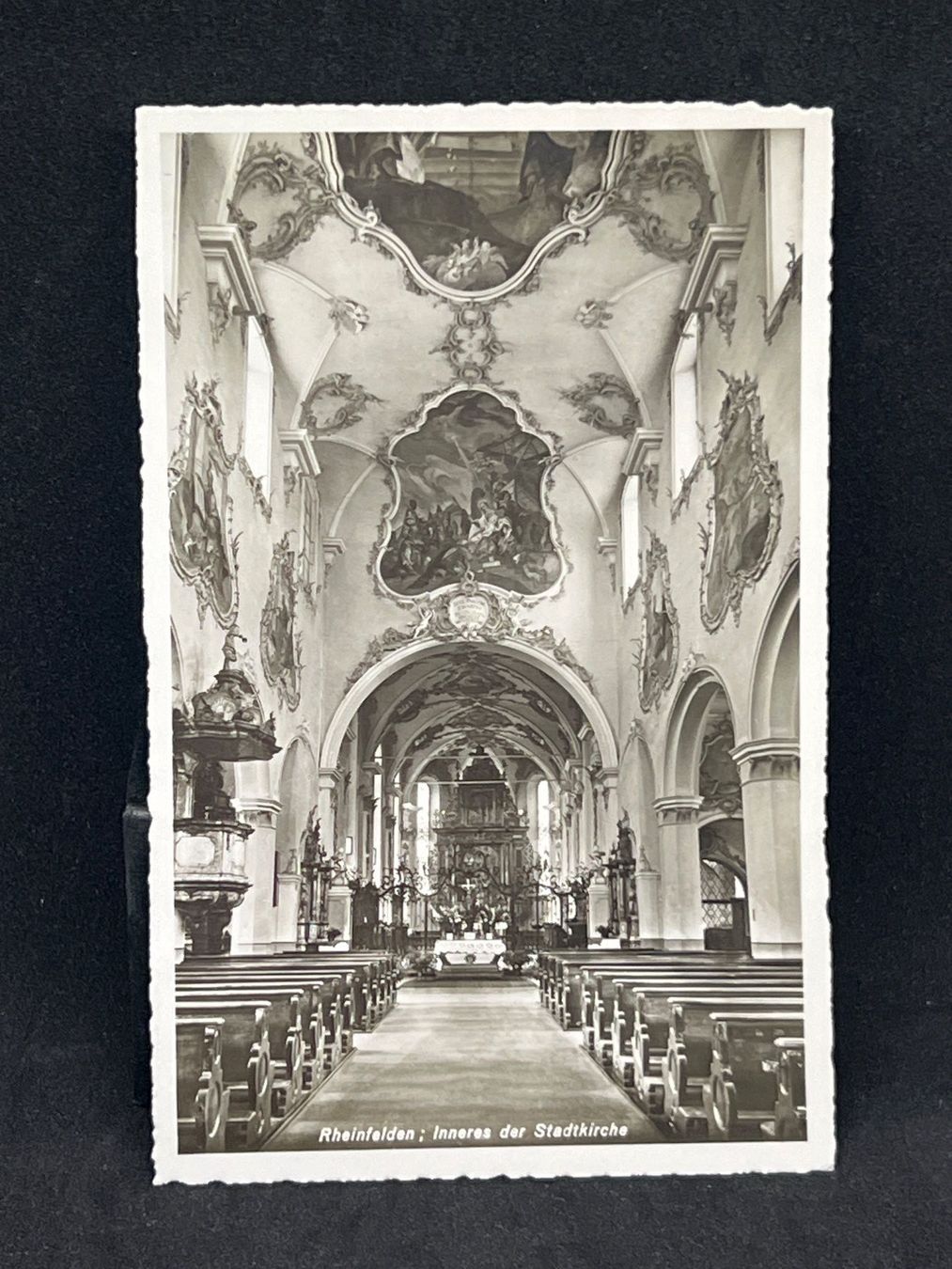 Cartoline postali: Rheinfelden: Inneres der Stadtkirche – Usato da Widnau venduto da Brusi9
