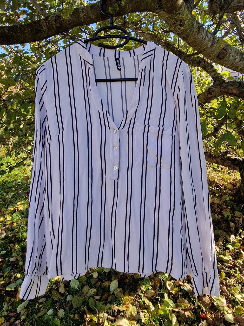 Camicette: Bluse / Tunika Chicorée weiss/schwarz/gestreift,Gr.S – Usato da Siblingen venduto da Vany_McDougall 5
