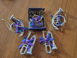 Weihnachtsbaumschmuck Musikinstrumente 5 Stück gut