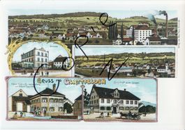 Glattfelden  -  (AK Lithoansicht um 1900 im Form. A4)