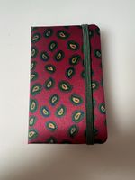 Kleines Moleskine Notizbuch Paisley, rote Seide, neu