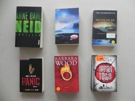 6 Taschenbücher Triller versch. Autoren