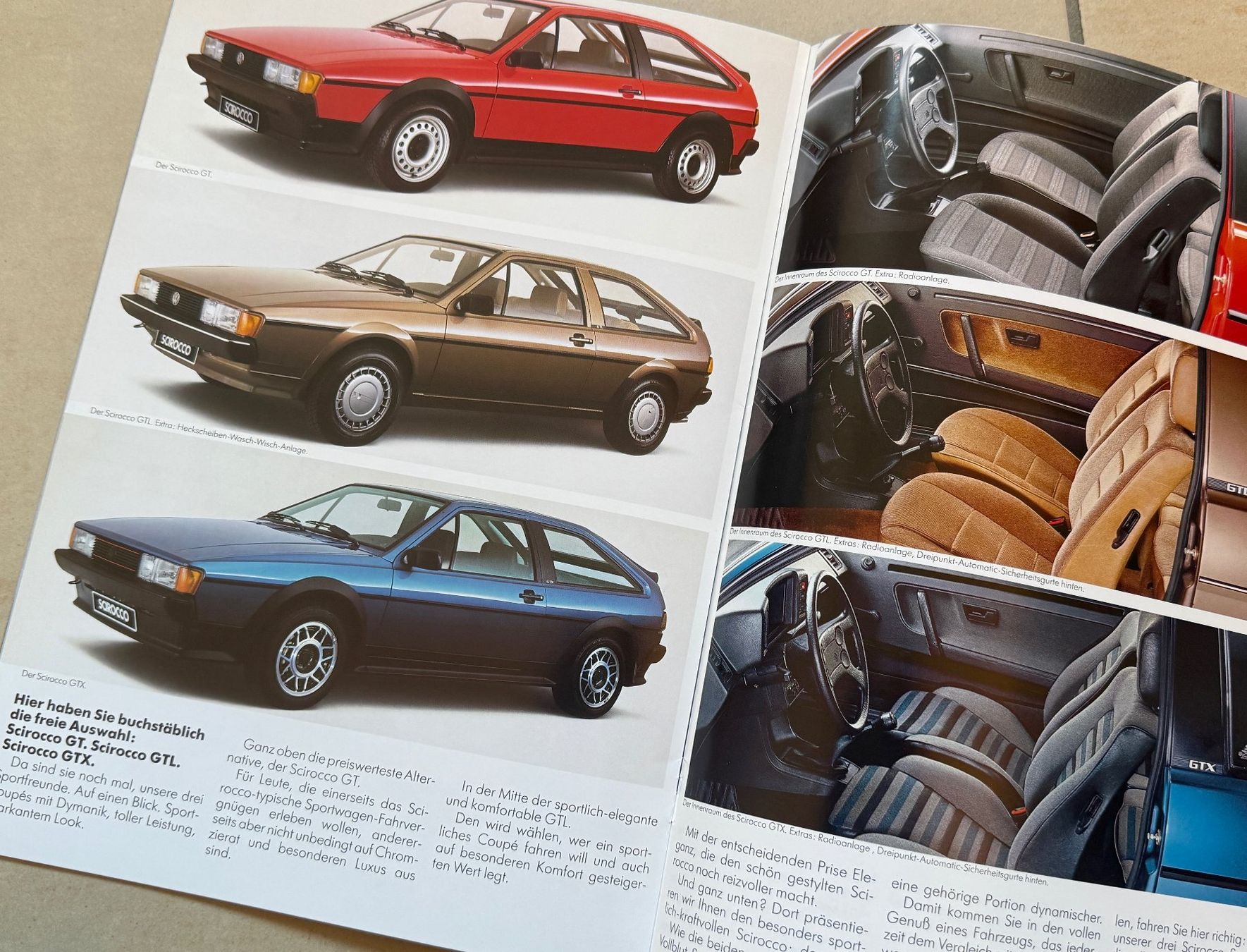VW Documenti: VW SCIROCCO – ORIGINALPROSPEKT von 1986 – Usato da Oberdiessbach venduto da CLAREN14 5